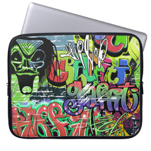Graffiti Wall: Urban Hip Hop Laptopschutzhülle