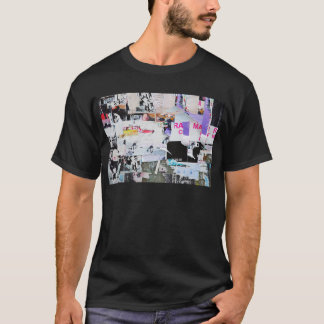 Graffiti-Wand Banksy Art heftiges Papier T-Shirt