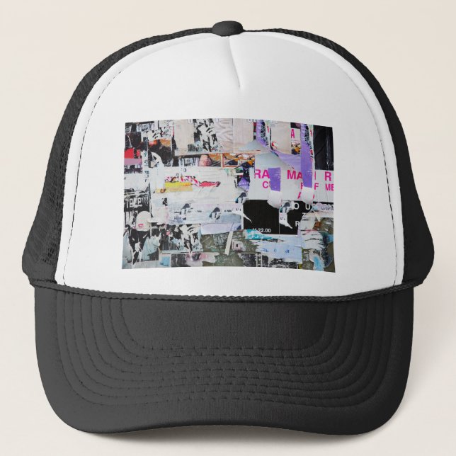 Graffiti-Wand Banksy Art heftiges Papier Truckerkappe (Vorderseite)