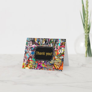 Graffiti-Wand Dankeskarte