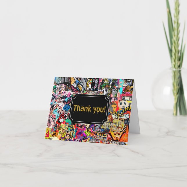 Graffiti-Wand Dankeskarte (Vorderseite)