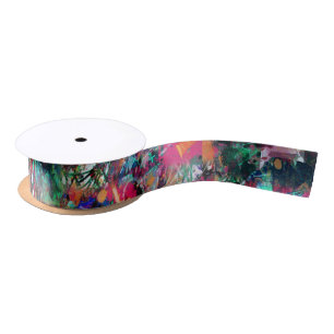Graffiti-Wand und Spray-Paint-Spritzer Satinband