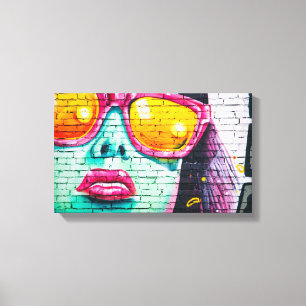 Graffiti-Wand Zazzle_Growshop. Leinwanddruck