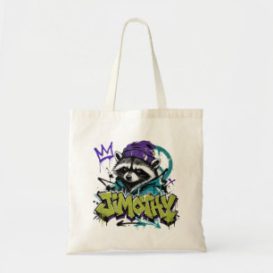 Graffiti-Waschbär-Street-Art-Urban-Punk-Stil Tragetasche
