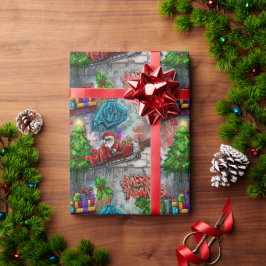 Graffiti-Weihnachtspapier Geschenkpapier