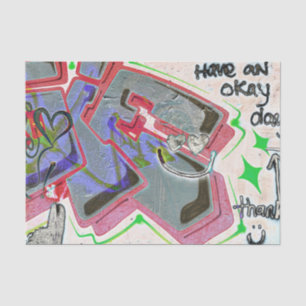 Graffiti Weiß Grau Urbaner Grunge Straßenwandkunst Seidenpapier