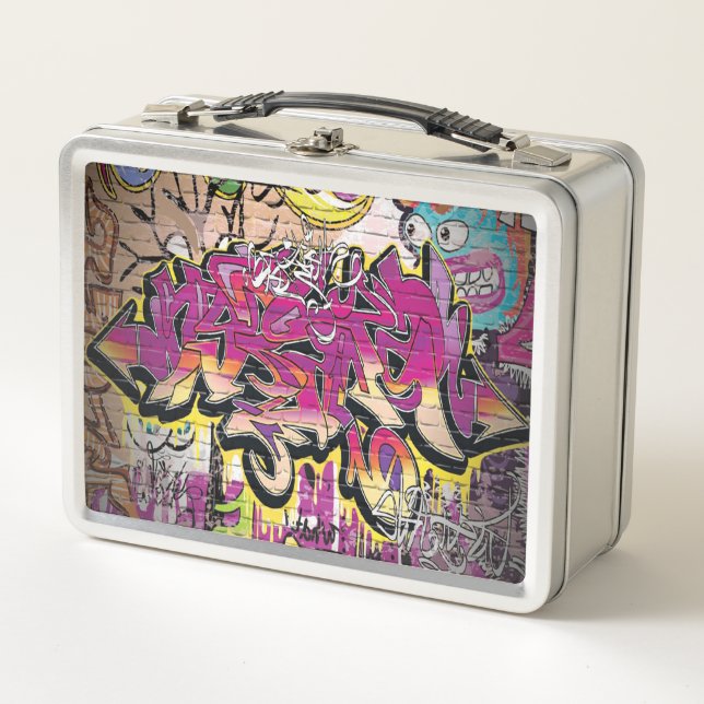 Graffiti Wortart Retro Lunch Box (Vorderseite)