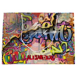 Graffiti-Ziegel, gekratzt oder gestrichen Große Geschenktüte