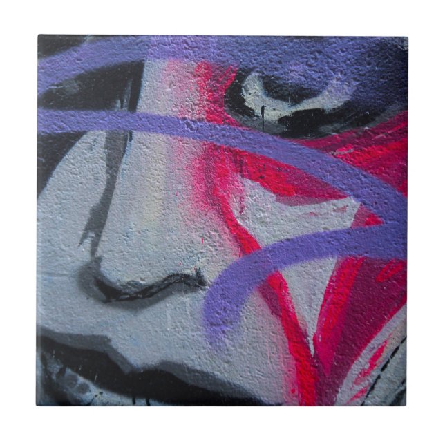 Graffitifrau Fliese (Vorderseite)