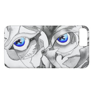 Graffitikunst der blauen Augen Case-Mate iPhone Hülle