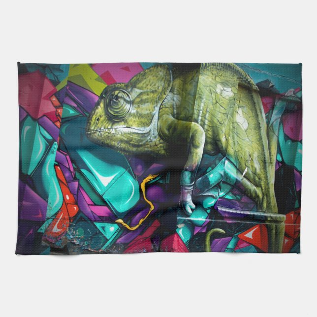 Graffitireptil Küchentuch (Horizontal)