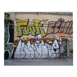 Graffitis am Donaukanal Wien Österreich 2023 Kalender
