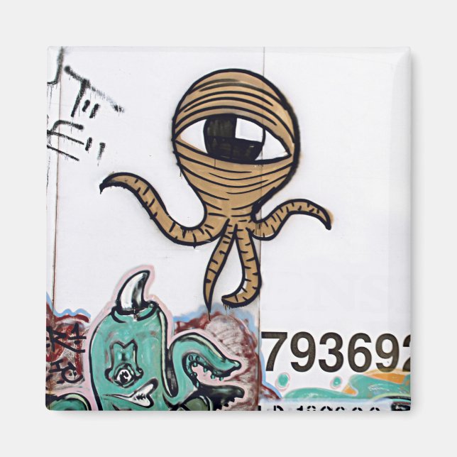 Graffitti-Außerirdischen Magnet (Vorne)
