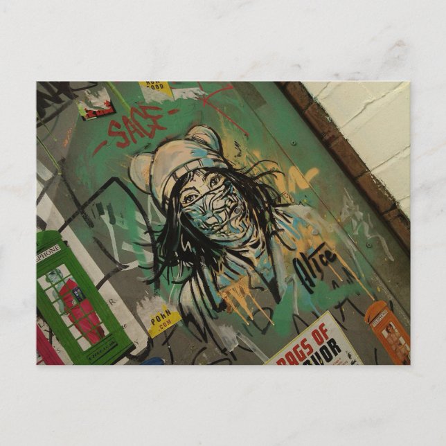 Graffitti und Wall Art, City Centre Manchester Postkarte (Vorderseite)