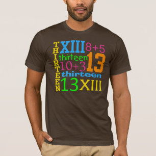 GRAFIK 13. Geburtstag T-SHIRT Spaß NEON-13