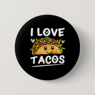 Grafik 365 I Liebe Tacos T-Shirt Cinco De Mayo Tac Button