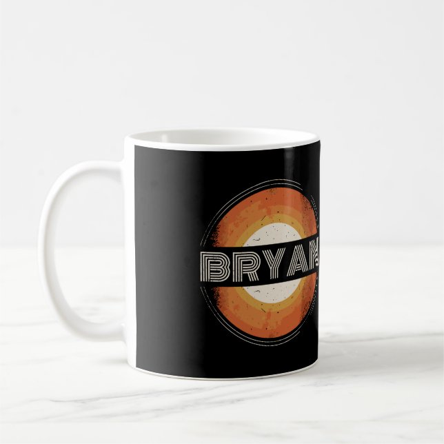 Grafik 365 Vorname Bryan Retro Personalisiert VI Kaffeetasse (Links)