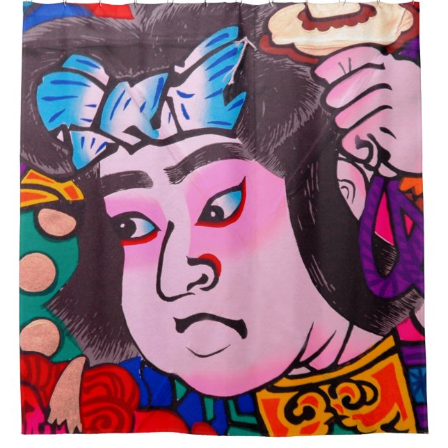 Grafik auf Japanisch Traditionelles Kiteart,Kite,S Duschvorhang (Vorderseite)