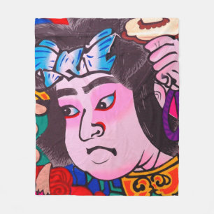 Grafik auf Japanischem traditionellem Drachenkunst Fleecedecke