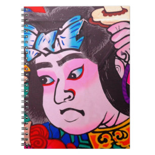 Grafik auf Japanischem traditionellem Drachenkunst Notizblock