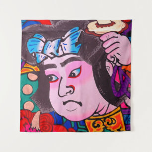 Grafik auf Japanischem traditionellem Drachenkunst Wandteppich
