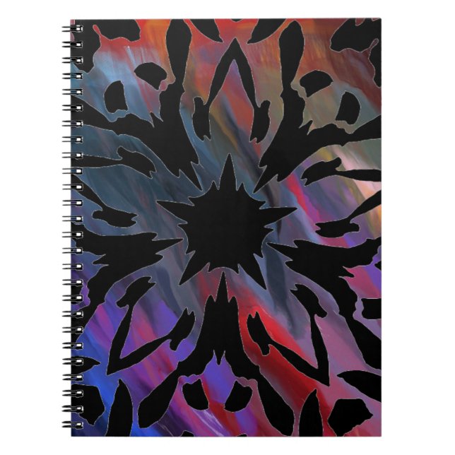 Grafik-Blume-Notebook Notizblock (Vorderseite)
