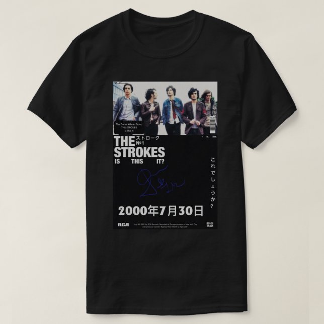 Grafik der Musikkapelle "Strokes" T-Shirt (Design vorne)