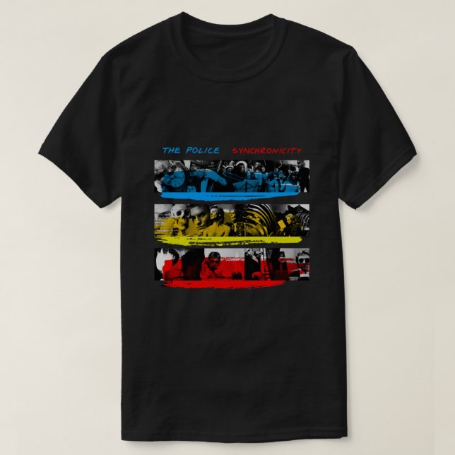 Grafik der Musikrockband für das Polizeilogo T-Shirt (Design vorne)
