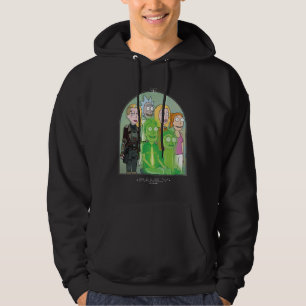 Grafik der Rick- und Morty-Familie Hoodie