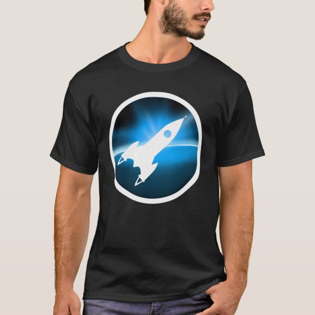 Grafik des Retro-Raketenschiffs T-Shirt (Vorderseite)