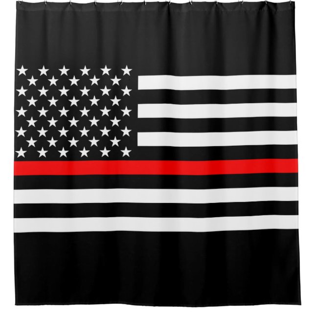 Grafik-Design der US-Flagge mit Symbolischer Thin  Duschvorhang (Vorderseite)