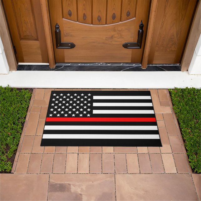 Grafik-Design der US-Flagge mit Symbolischer Thin  Fußmatte (Außenbereich)