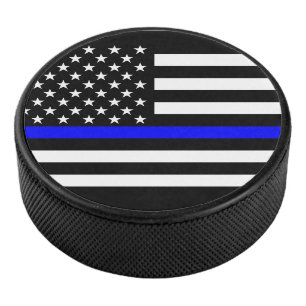 Grafik-Design für Symbolische Thin Blue Line US-Fl Eishockey Puck