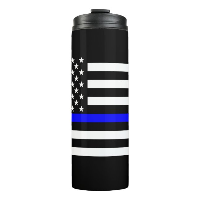 Grafik-Design für Symbolische Thin Blue Line US-Fl Thermosbecher (Vorderseite)