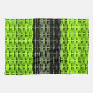 Grafik-Design in Schwarz und Grün Geschirrtuch