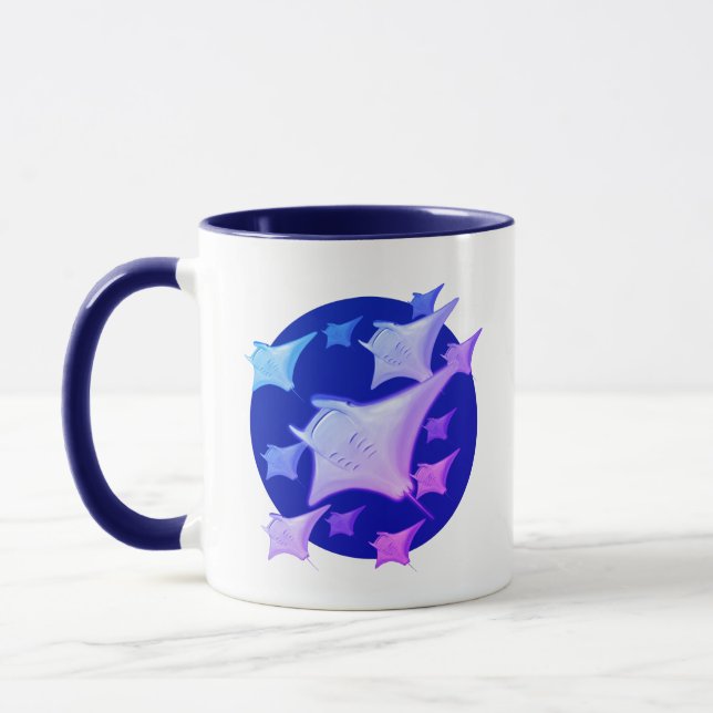 Grafik Design Manta Ray Lover Tasse (Links)