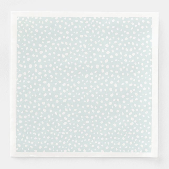 Grafik-Design von Seafoam Uneven Dots Serviette (Vorderseite)