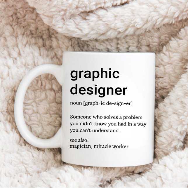 Grafik-Designer Definition, Typografie, Grafik Kaffeetasse (Von Creator hochgeladen)