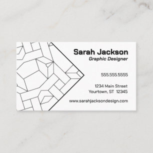 Grafik-Designer für Schwarzweiß-Linien Visitenkarte
