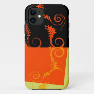 Grafik für Retro-Schwarz, Orange und Gelb-Wirk Case-Mate iPhone Hülle