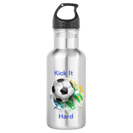 Grafik-Fußball Wasser-Flasche Edelstahlflasche
