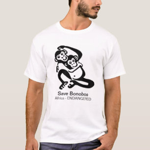 Grafik-Gerettet BONOBOS- Erhaltung der wild lebend T-Shirt
