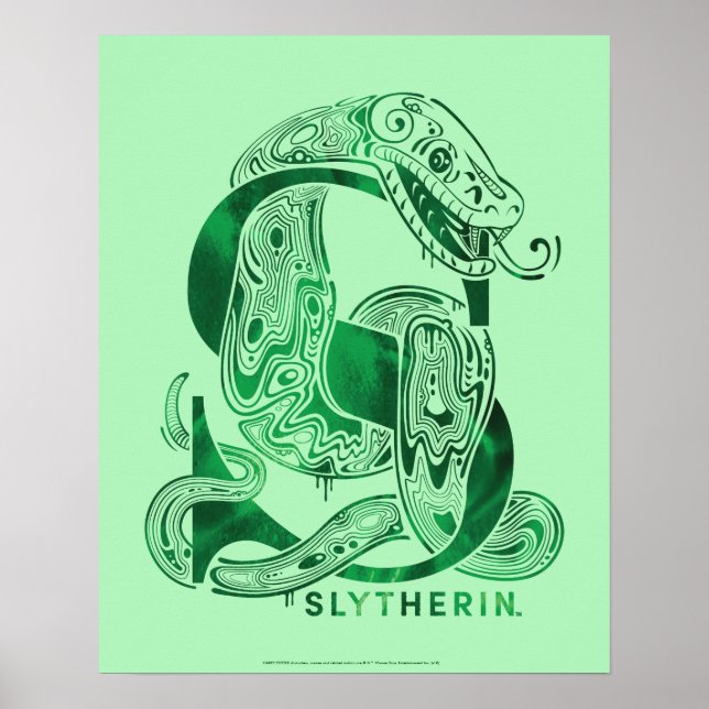 Grafik Harry Potters | Aguamenti SLYTHERIN™ Poster (Vorne)