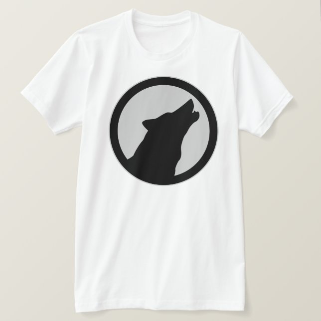 GRAFIK HOWLING WOLF DESIGN ILLUSTRATION T-Shirt (Design vorne)