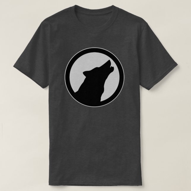 GRAFIK HOWLING WOLF DESIGN ILLUSTRATION T-Shirt (Design vorne)
