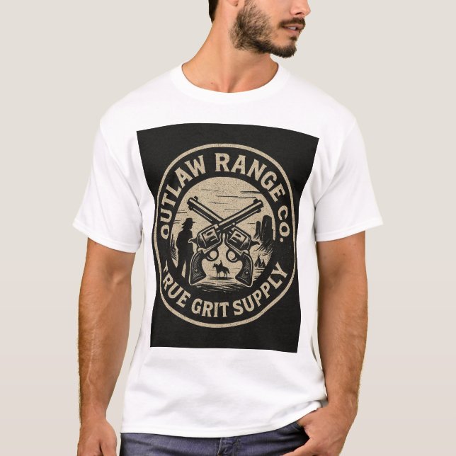 Grafik im runden Western T-Shirt (Vorderseite)