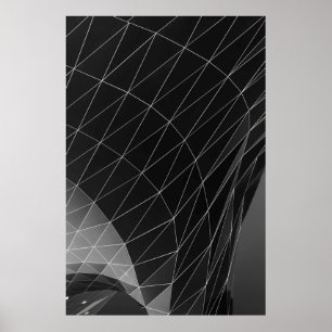 Grafik in Schwarzweiß Poster