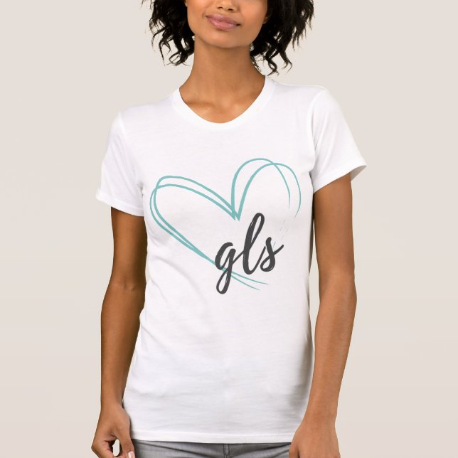Grafik-Liebe-Shop Markenartikel GLS Herz T-Shirt (Vorderseite)