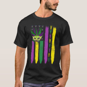 Grafik Mardi Gras Party Maske Funny Carnival Crawf T-Shirt