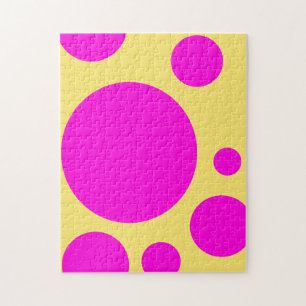 GRAFIK PATTERPINK POLKA DOT YELLOW PUZZLE